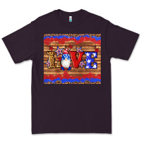 Plum american flag gnomes love star leopard glitter Premium Tee - Artiststas