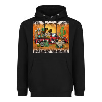 Black western gnome truck Heavyweight Hoodie - BarkalooDesign