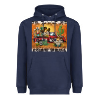 Navy western gnome truck Heavyweight Hoodie - BarkalooDesign