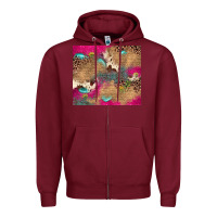 Burgundy pink glitter leopard sunflower gemstone Zipper Hoodie - JahusDesignShop