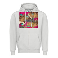 Dove Grey pink glitter leopard sunflower gemstone Zipper Hoodie - JahusDesignShop