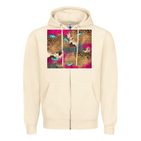 Sandshell pink glitter leopard sunflower gemstone Zipper Hoodie - JahusDesignShop