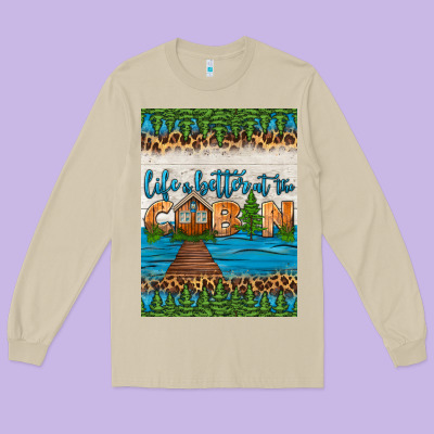 Life Is Better At The Cabin Air Freshener Long Sleeve Tee Designed By Hra Design Shop