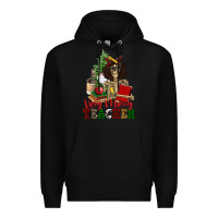 Black very merry teacher skeleton Premium Hoodie - NancyCooperArtShop