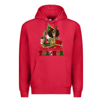 Cardinal very merry teacher skeleton Premium Hoodie - NancyCooperArtShop