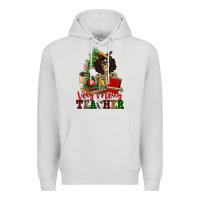 Dove Grey very merry teacher skeleton Premium Hoodie - NancyCooperArtShop