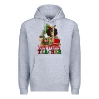 Heather Grey very merry teacher skeleton Premium Hoodie - NancyCooperArtShop