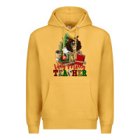 Mustard very merry teacher skeleton Premium Hoodie - NancyCooperArtShop