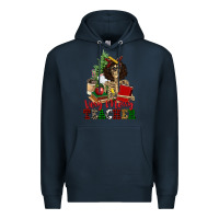 Navy very merry teacher skeleton Premium Hoodie - NancyCooperArtShop