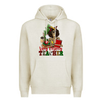 Oatmeal Heather very merry teacher skeleton Premium Hoodie - NancyCooperArtShop