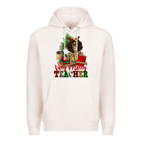 Pale Pink very merry teacher skeleton Premium Hoodie - NancyCooperArtShop
