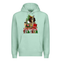Seafoam very merry teacher skeleton Premium Hoodie - NancyCooperArtShop