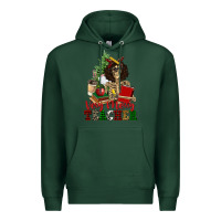 Sports Green very merry teacher skeleton Premium Hoodie - NancyCooperArtShop