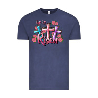 Vintage Denim He Is Risen Cross Vintage Tee - RanaPortraitStore