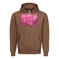 Chestnut pink glitter background Zipper Hoodie - JahusDesignShop