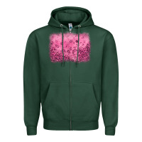 Sports Green pink glitter background Zipper Hoodie - JahusDesignShop