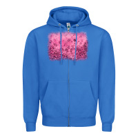 Pink Glitter Background Zipper Hoodie | Teevron