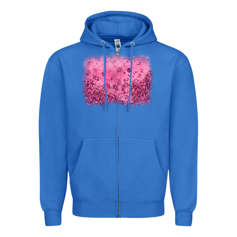 Pink Glitter Background Zipper Hoodie by JahusDesignShop | Teevron