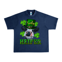 Navy lucky heifer Urban Heavy Tee - RanaPortraitStore