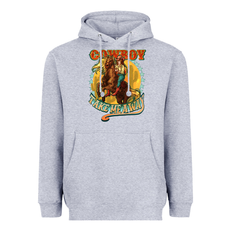 Cowboy Take Me Away Heavyweight Hoodie by NancyCooperArtShop | Teevron