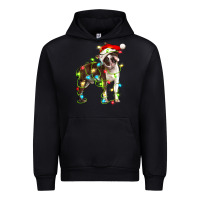 Black christmas chocolate boston terrier Urban Hoodie - LillyAllenDesigns
