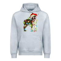 Heather Grey christmas chocolate boston terrier Urban Hoodie - LillyAllenDesigns