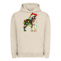Pigment French Oak christmas chocolate boston terrier Urban Hoodie - LillyAllenDesigns