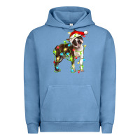 Pigment Pebble Blue christmas chocolate boston terrier Urban Hoodie - LillyAllenDesigns
