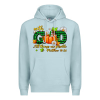 Blue Mist with god all things are possible Premium Hoodie - AdoDesignShop