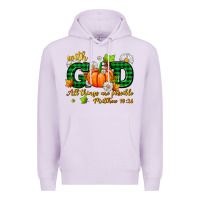 Lilac with god all things are possible Premium Hoodie - AdoDesignShop