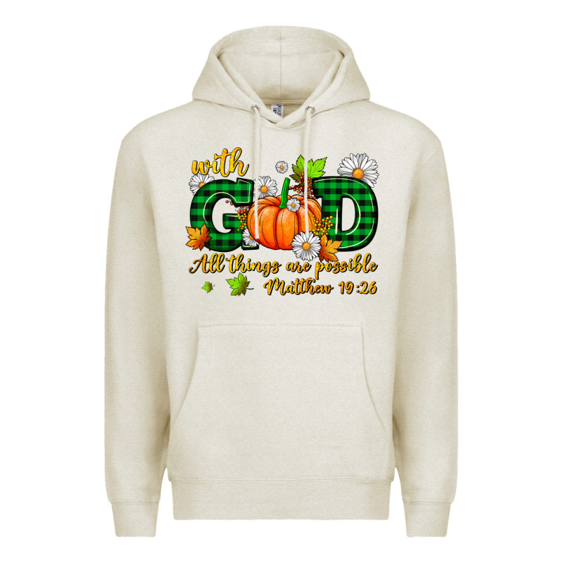 With God All Things Are Possible Premium Hoodie by AdoDesignShop | Teevron