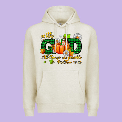 With God All Things Are Possible Premium Hoodie Designed By Adodesignshop