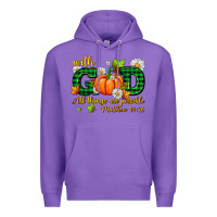 Purple with god all things are possible Premium Hoodie - AdoDesignShop