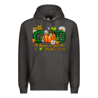 Smoke with god all things are possible Premium Hoodie - AdoDesignShop