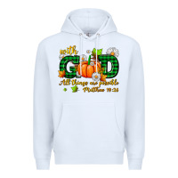 White with god all things are possible Premium Hoodie - AdoDesignShop