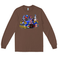 Chestnut 4th of July gnomes with truck Long Sleeve Tee - CowGirlArtShop