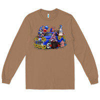 Toasted Coconut 4th of July gnomes with truck Long Sleeve Tee - CowGirlArtShop