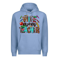 Colony Blue wife mom teacher Premium Hoodie - NancyCooperArtShop