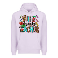 Lilac wife mom teacher Premium Hoodie - NancyCooperArtShop