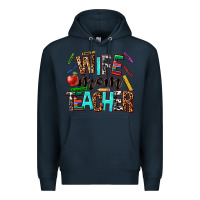 Navy wife mom teacher Premium Hoodie - NancyCooperArtShop