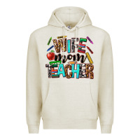 Oatmeal Heather wife mom teacher Premium Hoodie - NancyCooperArtShop