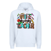 White wife mom teacher Premium Hoodie - NancyCooperArtShop