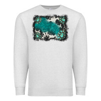 Oatmeal Heather gemstones background Premium Sweatshirt - BarkalooDesign