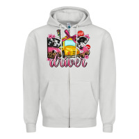 Dove Grey bus driver Zipper Hoodie - AdoDesignShop