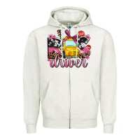 Oatmeal Heather bus driver Zipper Hoodie - AdoDesignShop