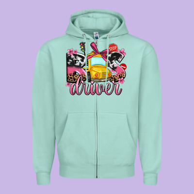 Bus Driver Zipper Hoodie Designed By Adodesignshop