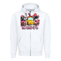 White bus driver Zipper Hoodie - AdoDesignShop