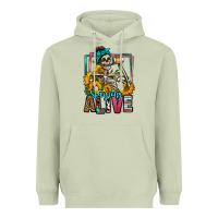 Matcha staying alive coffee drinking skeleton Heavyweight Hoodie - Jasminsmagicworld