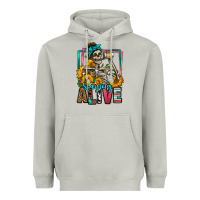 Moon Dust staying alive coffee drinking skeleton Heavyweight Hoodie - Jasminsmagicworld