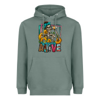 Sage staying alive coffee drinking skeleton Heavyweight Hoodie - Jasminsmagicworld